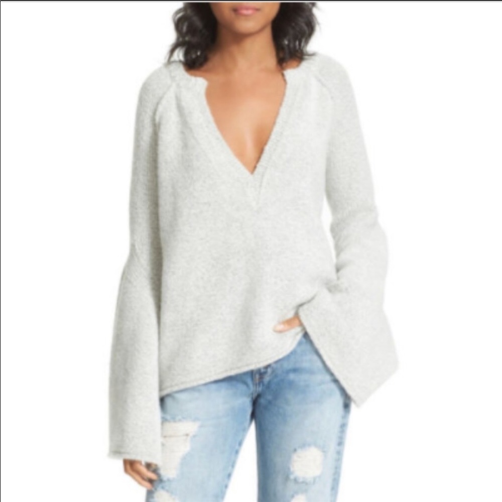 Free People Lovely Lines Bell Sleeve Sweater